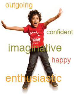 Perform helps children be more outgoing, confident, imaginative and happy.