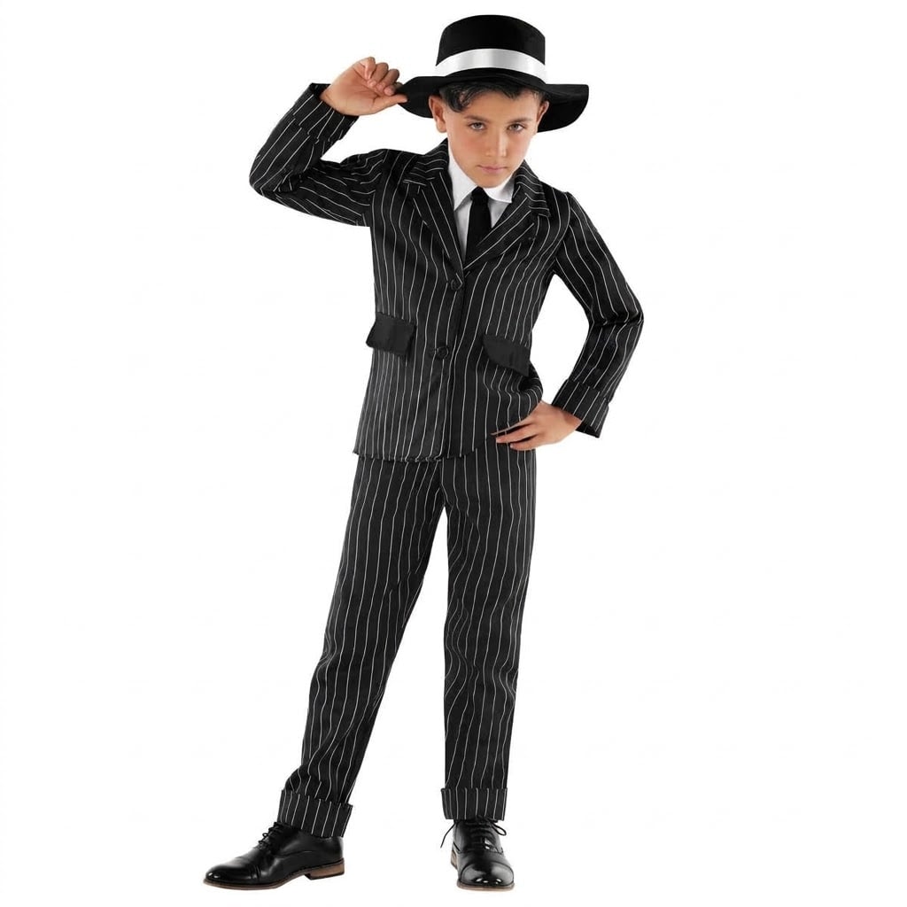 Pin stripe character suit and hat