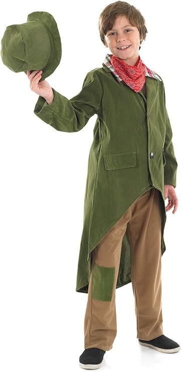 Green Dickensian costume