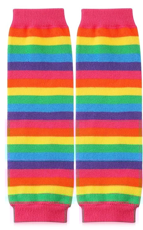 Rainbow leg warmers