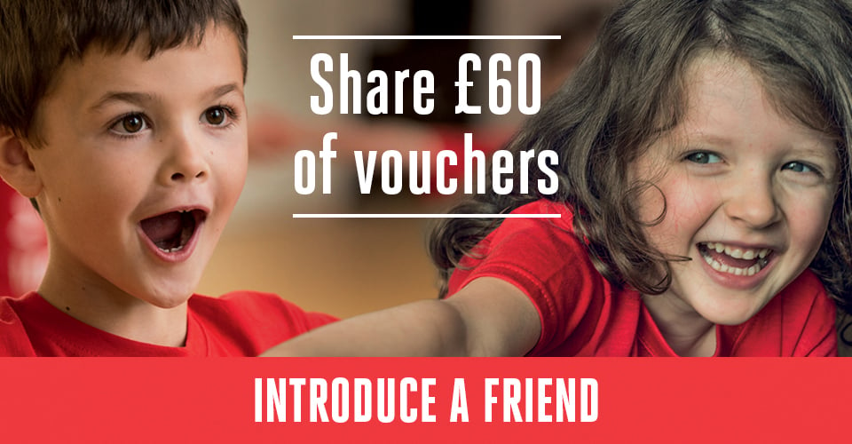 Enjoy a £50 voucher each when you refer friends.